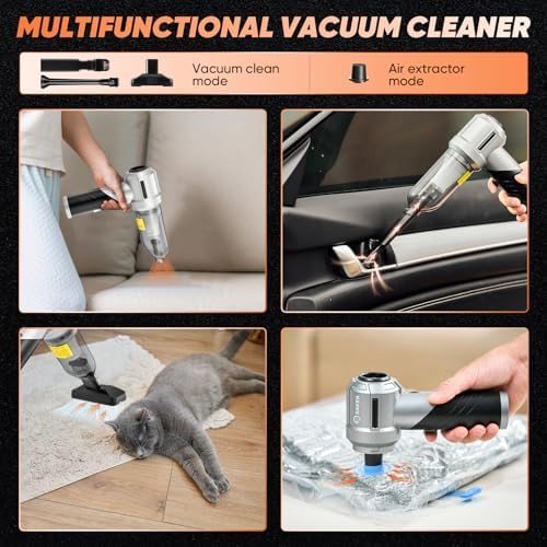 Saker Handheld Car Vacuum Cordless Portable 17000PA Foldable HL133 Black