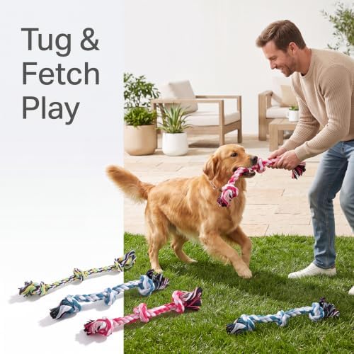 ondware Dog Rope Toys 3 Pack, Cotton Chew Tug Toys for All Dogs