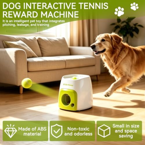 Automatic Dog Ball Launcher, Interactive Dog Toys for Medium to Large Dogs, Pet Ball Thrower Machine for Outdoor Play