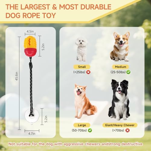 Interactive Dog Puzzle Toy,Cognitive Dogs Toy to Stimulate Their Brain, Treat Dispensing Toys with Slow Feeder, Suction Cup Toys,Red Yellow