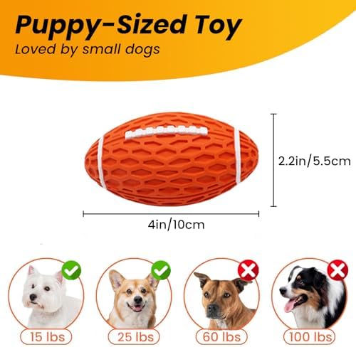 Puppy Toy, 2 Pack Interactive Squeaky Dog Ball for Small Dogs