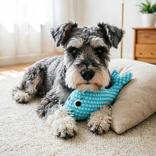 Ocean Plush Dog Toys, Squeaky Chew Toys for Puppy - Whale