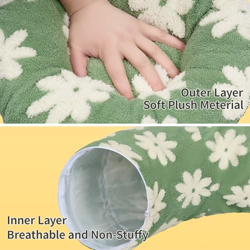 Pesen Cat Tunnel Bed with Soft Cushion for Indoor Cats and Kittens