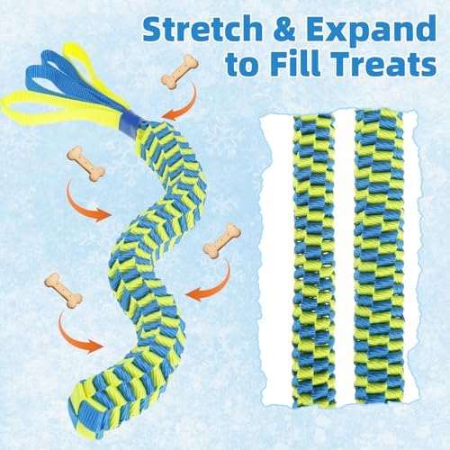 Snuffle Ball for Dogs, Interactive Dog Puzzle Toy for Smart Dogs Treat Dispensing, Durable Tug Of War Dog Chew Toys for Small Medium Large Dogs, Multi-Functional Floating Pool Pet Toys Indoor Outdoor
