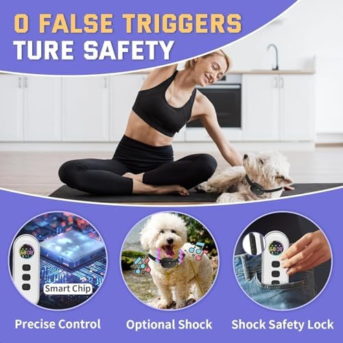 Ultra-Small Anti Bark Collar, Ultra-Light & Thin Dog Training Collar with 1300ft Remote for Small Dogs 5-15lbs, 198-Level Precise Control, Rechargeable, Black(Not Auto Collar)