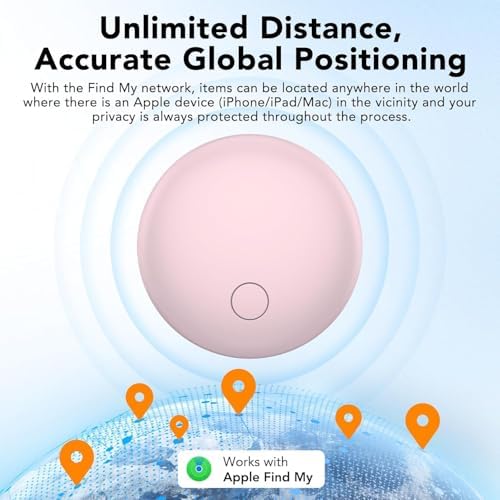 Air Tracker Tags 4-Pack, Item Finders Work for Apple Find My APP(iOS Only) Tracker Tags for Keys, Luggage, Backpack etc,Replaceable Battery Last 1 Year, Loud Beep, IP68 Waterproof with Holder