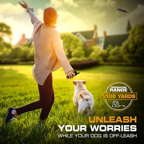 INVIROX 2026 Edition Dog Training Collar with Remote - 123 Level Shock Collar for Dogs, 1100 yd Range, Waterproof Rechargeable System with Manual Bark Control for Stubborn, Reactive Dogs
