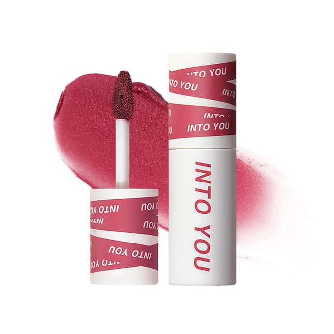 INTO YOU Matte Lipstick, Super Stay Lip Clay for Women, Waterproof, Long Lasting Lip Stain, High Impact Lipcolor with Lightweight Lip Mud Texture, Dual-use for Lips and Cheek, Pink Lipstick (EM02)