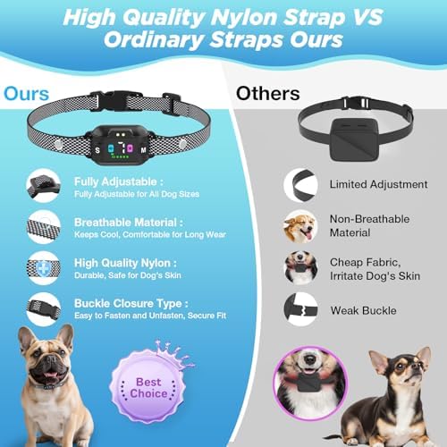 Dog Bark Collar for Small Dogs 5-25lbs, Humane Anti-Barking Device