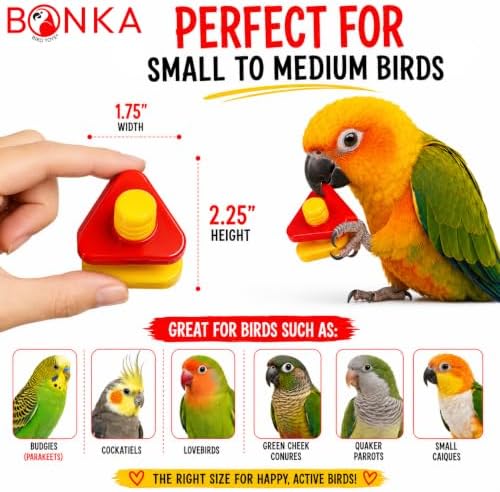 Bonka Bird Toys 3505 Pk6 Huge Nuts and Bolts Colorful Enticing Large Screw Interactive Foot Beak Throw Parrot Cockatoo Amazon African Grey Macaw Hyacinth