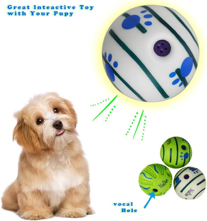 Swing Cluck Ball, A Great pet Dog Toy,Dog Toys,Dog Ball or Dog Balls. Full of Fun. When a Dog Bites it, it can Make Giggles. It's a Beloved Toy for Pets,Giggle Ball for Dogs (Glow in The Dark)