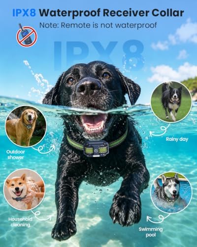 Dog Training E-Collar, 1-99 Humane Shock Levels, IPX8, 3300FT