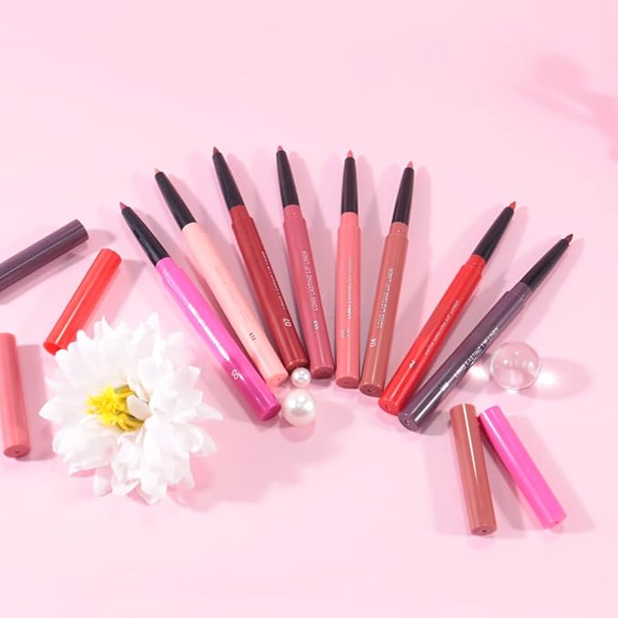 Gel Lip Liner Pencil for Women, Light Purple Matte Long Lasting Lip Liner Lipstick 24 Hour, High Pigmented Lips Makeup Retractable Liners Waterproof Smudge Proof, Vegan & Cruelty-Free 03