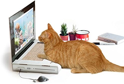 Suck UK - Cat Laptop- Cat Scratching Board - Cardboard Scratchers- Scratch Pad & Kitten Scratching Mat - Funny Furniture - Interactive Toy & Kitten Toys Gifts Cats