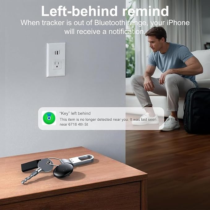 GPS Tracker for Vehicles No Monthly Fee (iOS Only) - 2 Pack | Mini Undetectable Car Tracker Device Compatible with Apple Find My for Kids, Pets, Keys