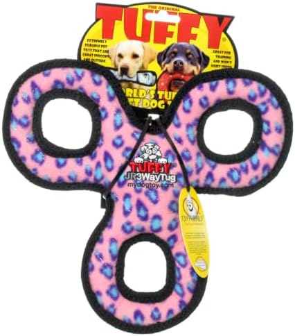 TUFFY® : 2 Pack 3Way Tug Dog Toy: Ultra Durable Plush Toy with Multiple Layers & Reinforced Seams, Washable and Floats, Original Construction