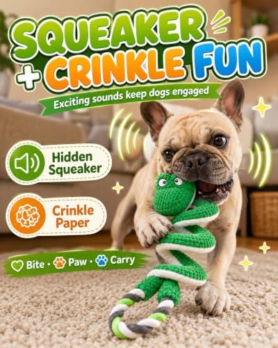 Dog Toys for Aggressive Chewers Squeaky Toys with Pull Rope Plush Tug (B)