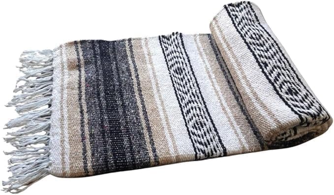 Open Road Goods Bulk Falsa Blankets - Handwoven Authentic Mexican Falsa - Great for Weddings, Yoga, Beach, Picnics, or Mexican Throw! (Tan, 15 Pack)