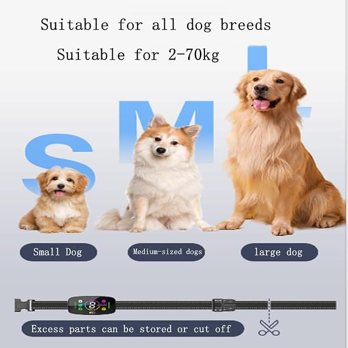 Bark Collar,Smart Anti-Bark Dog Training Collar, Color Display, Waterproof, Anti Barking Collar for Small Medium Large Breed Dogs