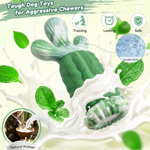 BoYoYo Tough Dog Toys for Aggressive Chewers, Indestructible Dog Chew Toys
