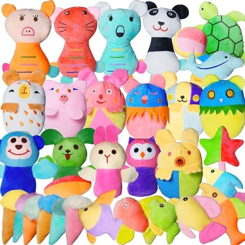 32 Pack Small Dog Toys Bulk, Value Squeaky Puppy Toys