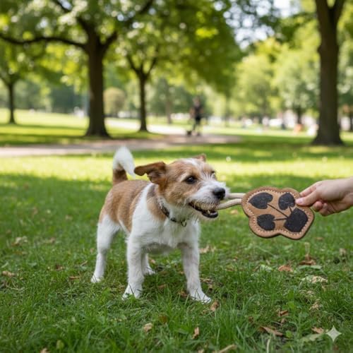 Natural Jute Dog Chew Toy – Tough & Durable Plant-Shaped Puppy Toy, Safe Teething Chew, Interactive Training & Play Toy for Small, Medium & Large Dogs
