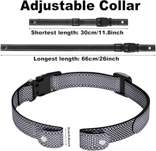 Aikko 2-Pack Replacement Straps for GPS Dog Shock Collar, Black & Green