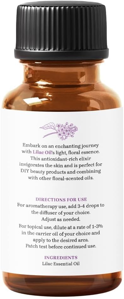 Lilac Essential Oil - Premium Grade 100% Undiluted Essential Oil (1 oz.) | for Aromatherapy, Soaps, Lotions, & Candles | Vegan & Cruelty Free