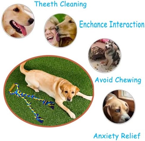 Large Dog Rope Toys for Aggressive Chewers - Pitbull Tug of War, Heavy Duty, Outdoor, Medium to Large Breed Dog Chew Rope with Handle