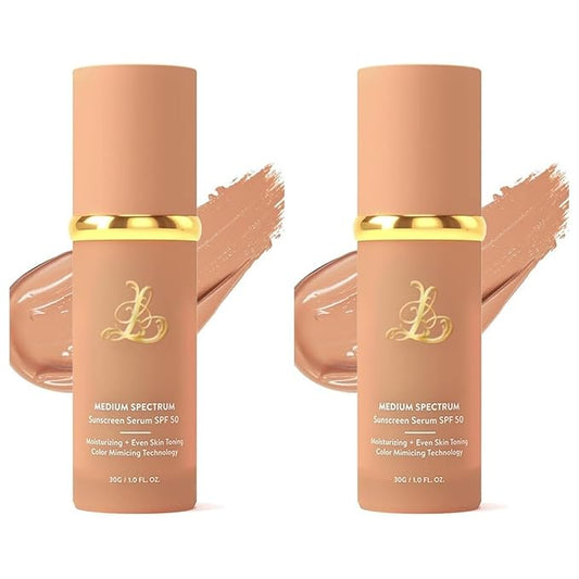 Foundation 4 In 1 Liquid Foundation, Long Lasting Waterproof, Spf 50+,& Longwearing & Waterproof, Hydrating Color Changing Foundation Light Spectrum for Gym, Sport (2pc)