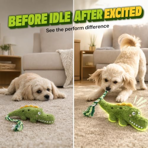Yilia Fun Knotty Crocodile Dog Chew Toy for Interactive Play (Crocodile)