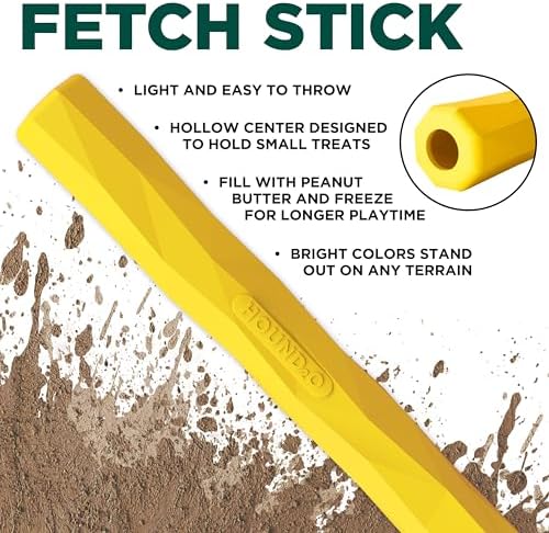 Playology Hound2O Fetch Stick Dog Toy - Outdoor Dog Toy - Yellow