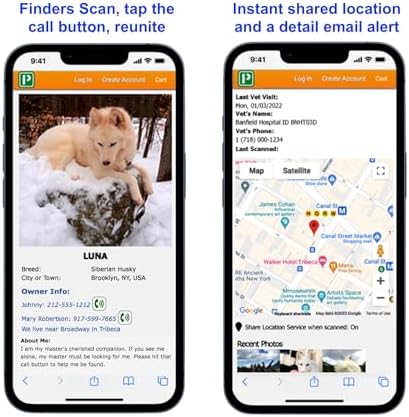 Pet Dwelling QR Code Pet ID Tag – Scan to Contact Owner Instantly, No App Needed, Smart Dog & Cat Tag with Free Personalized Online Pet Profile