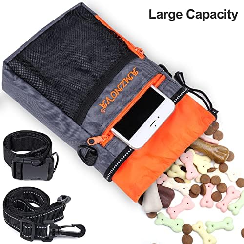AMZNOVA Dog Treat Pouch Treatnow Dog Treat Bag, 6 Cups, Grey