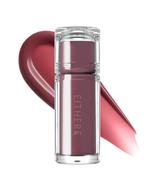 EITHER& Dewy Syrup Tint 05 – Either Way | Vibrant & Fresh Color Lip Tint, All-Day Juicy Glow, Smudge-Proof, Hydrating, Long-Lasting, Non-Sticky Formula (4.3g)