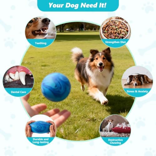 Squeaky Dog Balls, 4 Pack Soft Latex Small Dog Toys for Small Mideium Breeds, 2.5" Interactive Bouncy Fetch & Chew Toys for Puppy Training and Playing