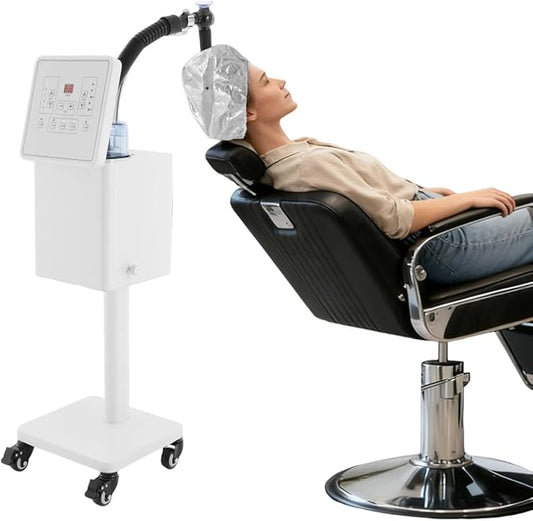 110V 1600W Nano Hair Steamer Machine, Professional Micro Mist Salon Hair Processor, Salon Spa Equipment Vertical Nano Hair Steamer for Deep Hair Care Repair, Hair Styling