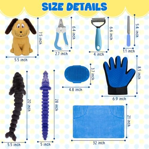 Dog Starter Kit for New Owners, 9PCS Puppy Essentials,Gift Basket for Pets