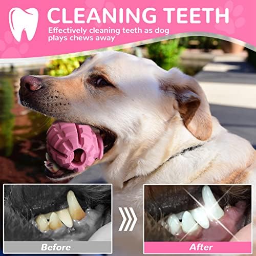 Dog Toys for Aggressive Chewers Large Breed, Fun to Chew (Pink)