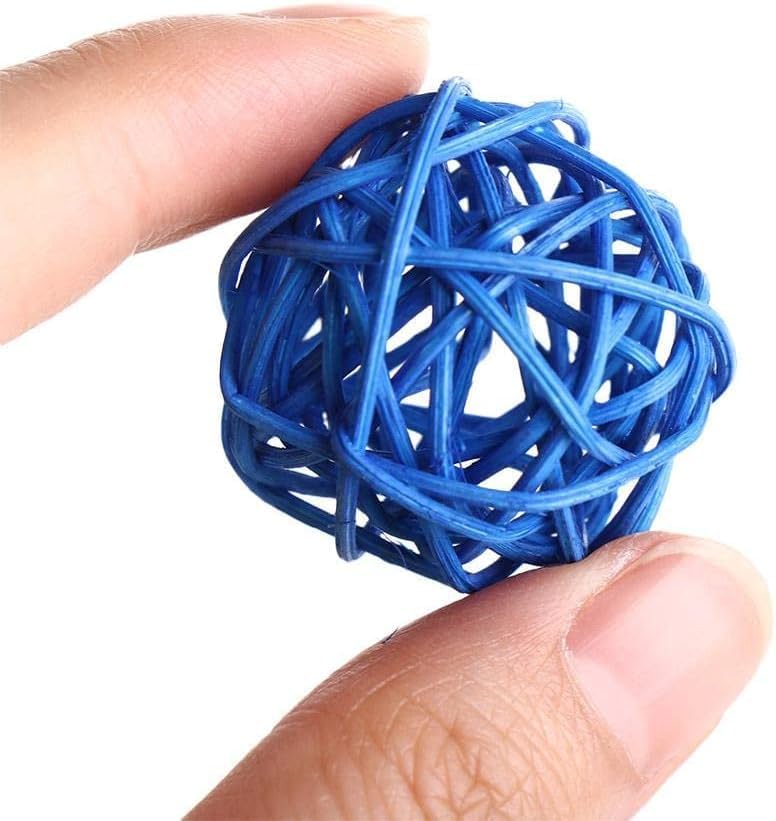 10 Pcs Colorful Parrot Rattan Ball Toy, Parrot Toy Ball Bird Training Toy Interactive Bird Ball Toy Rattan Parrot Toy Bird Supplies