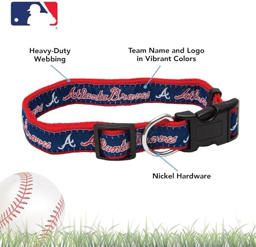 MLB DOG COLLAR. - 29 Baseball Teams available in 4 Sizes. Heavy-Duty, Strong & Durable Pet Collar. - MLB Licensed PET COLLAR.