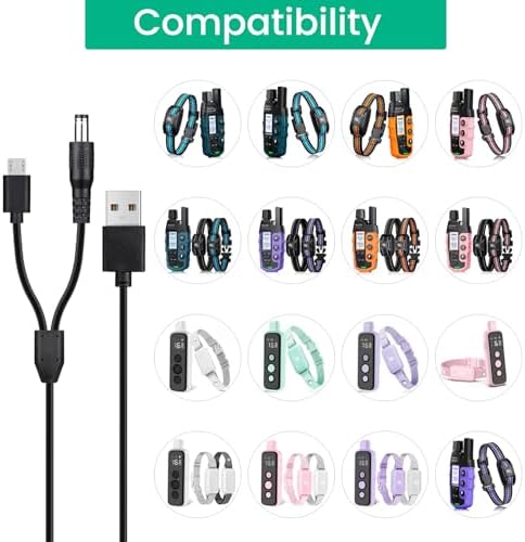 Dog Shock Collar Charger Cord for Bousnic Dog Training Collar RS2 and RS2B