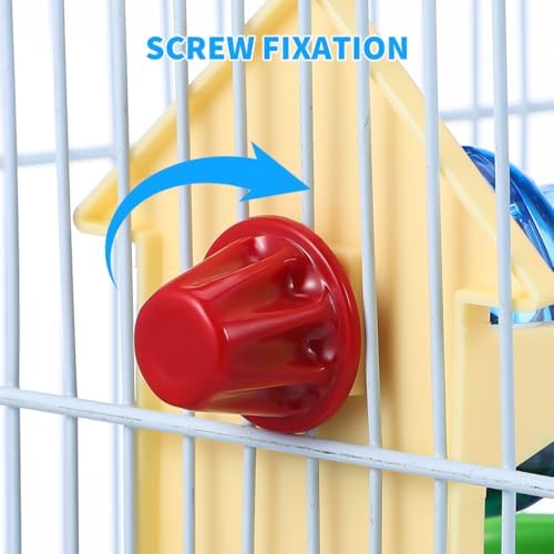 balacoo Parrot Food Leakage Toy Bird Seed Dispenser Toy for Foraging Training Bird Treat Dispenser Lightweight Feeders for Cockatiel Budgie Parakeet 3.85 X 3.14 X 3.14 in