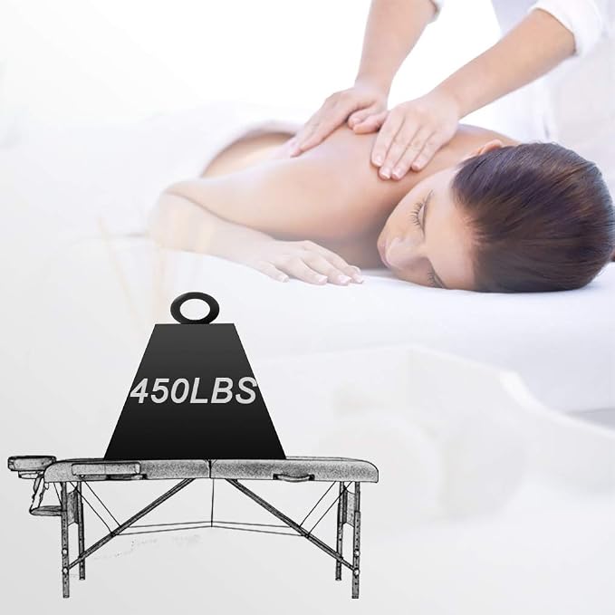 BestMassage Massage Bed Portable Massage Table 2 Folding Lash Bed Height Adjustable 24 Inch Wide Spa Table with Non-Woven Bag for Spa Footmassage Facial CareSpa Tattoo
