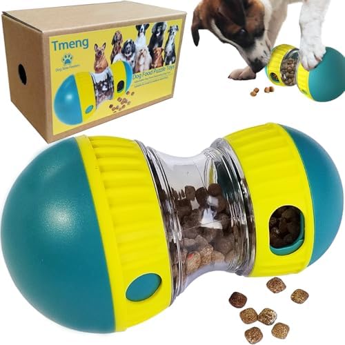 Dog Food Puzzle Toys, Adjustable Dog Treat Dispensing Dogs Toys, Interactive Chase Slow Feeder for Boredom and Stimulating, IQ Training for Small Medium Dogs