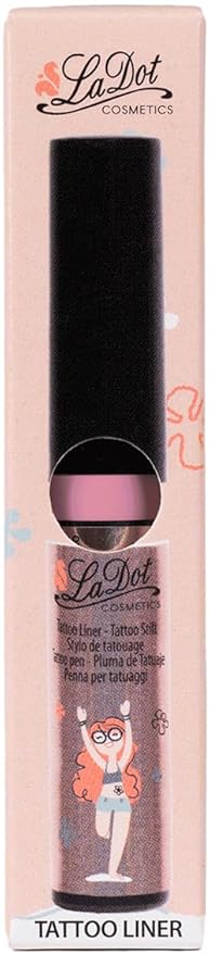 LaDot Temporary Tattoo Liner Pen – Fine Tip Waterproof Body Art Marker for Drawing Custom Skin Designs – Ideal for Temporary Tattoos, Festivals, Parties & More (Pink)