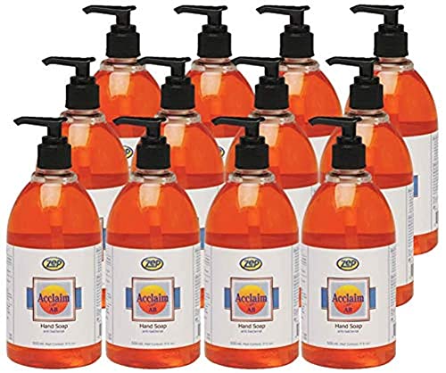 Zep Acclaim Liquid Antibacterial Liquid Hand Soap - 16.9 oz - 314916 (Case Of 12) - Perfect For Use In Offices, Businesses, Restaurants, And Homes