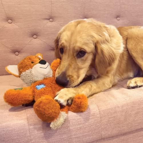 KONG Wild Knots Fox Dog Toy (Medium/Large) Durable Internal Knotted Rope, Minimal Stuffing for Less Mess – Soft Plush Chew Toy for Dogs