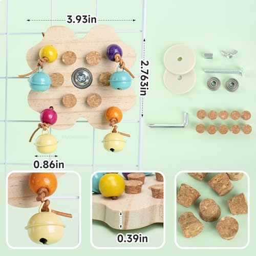 Mygeromon Bird Toys for Parakeets Interactive Spinning Cage Accessories