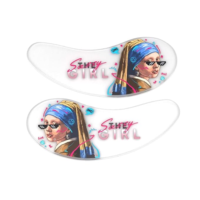 Self Adhesive Silicone Under Eye Pads, Reusable Moisturizing Under Eye Patches for Lash Lift & Eyelash Extensions,Soft Lash Extension Tools Eye Gel Pads for Salon & Home Use(Street Graffiti)